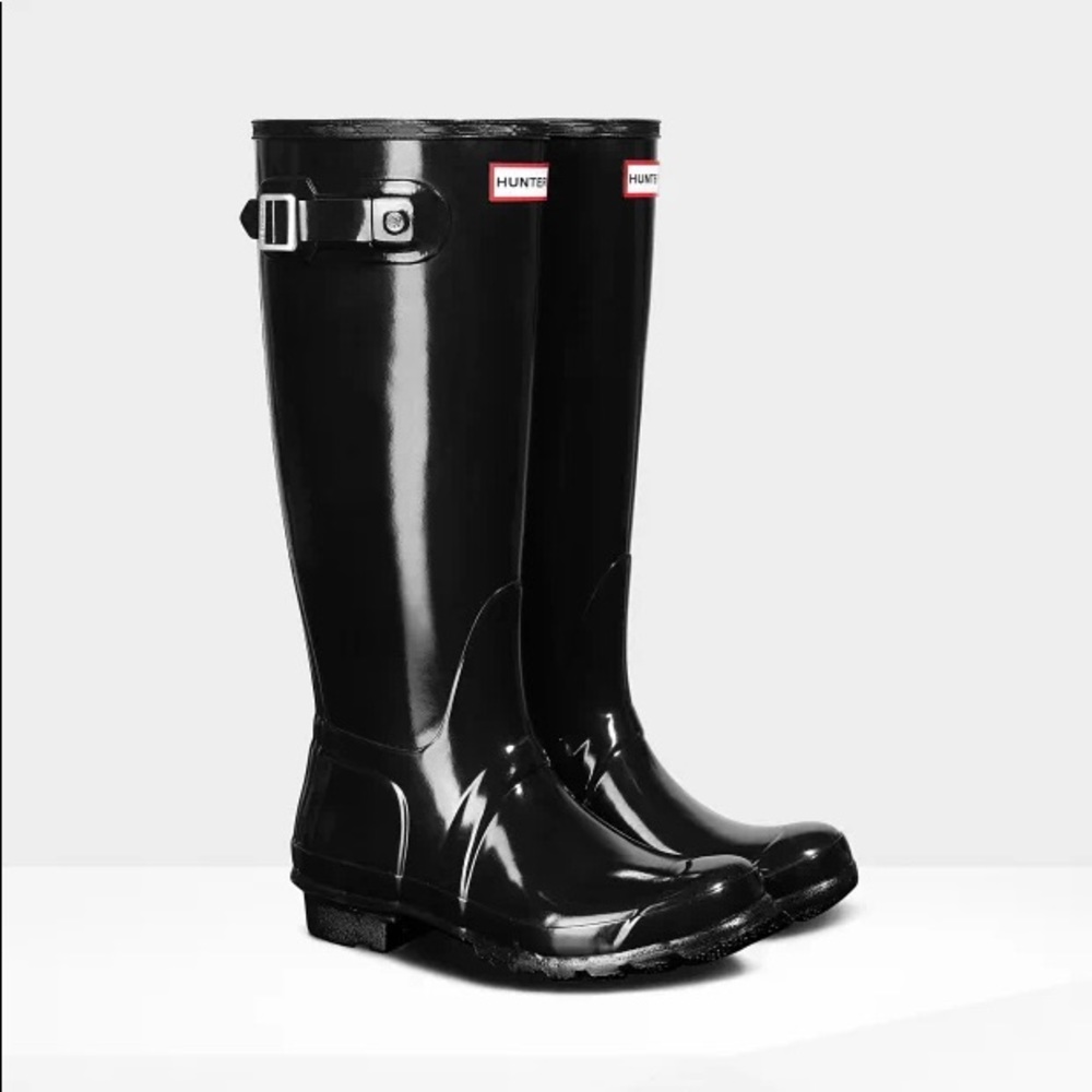 HUNTER WOMENS ORIGINAL TALL GLOSS RAIN BOOTS